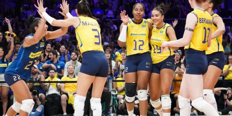 Liga das Nações: Brasil derrota EUA e mantém 100% de aproveitamento