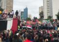 Manifestantes fazem ato pró-Gaza em São Paulo