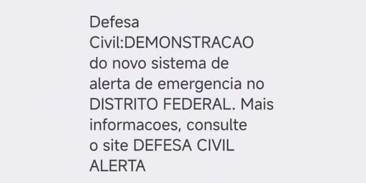 Defesa Civil testa aviso de desastre via celular no DF, GO, MS e MT