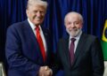Trump registra encontro com Lula em sua rede social