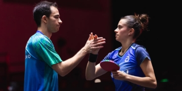 Calderano e Bruna Takahashi vão à semi de duplas do Smash de Singapura