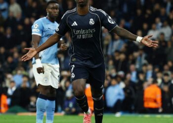 Liga dos Campeões: Vini Júnior marca dois e Real despacha City