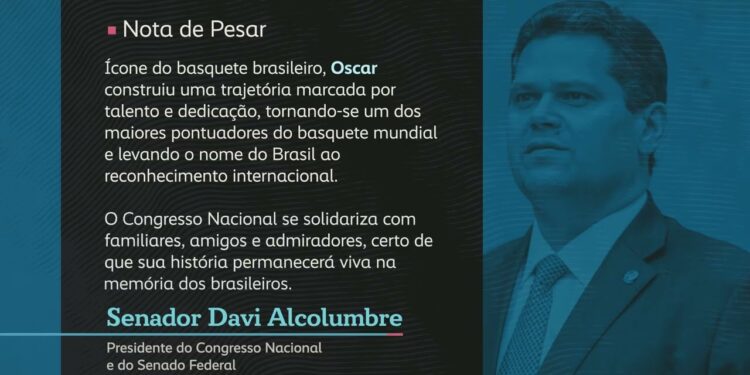 Davi Alcolumbre manifesta pesar pela morte de Oscar Schmidt — Senado Notícias