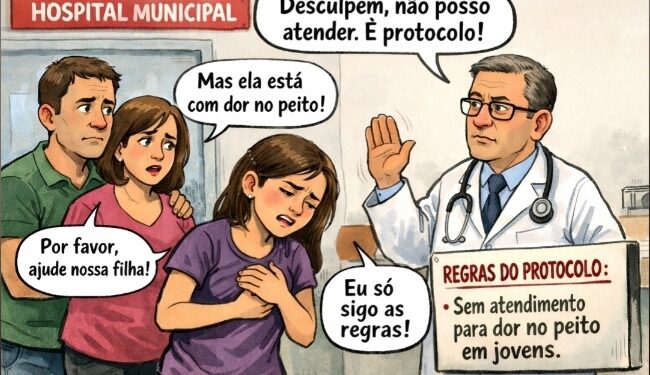 Opinião – A idiotice que mata: quando o protocolo vira desculpa para a omissão