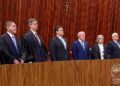 Chefes dos Três Poderes participam da posse de Nunes Marques no TSE — Senado Notícias