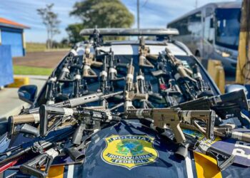 PRF apreende 26 fuzis durante abordagem a caminhão no Paraná